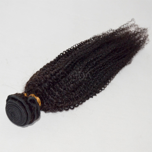 1b natural color kinky curl hair weft hair extension virgin human hair CX030